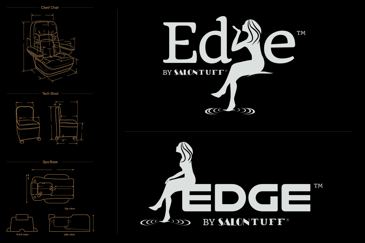 Alternate flyer concept for Edge Spa with revised typography and vertical split layout design.