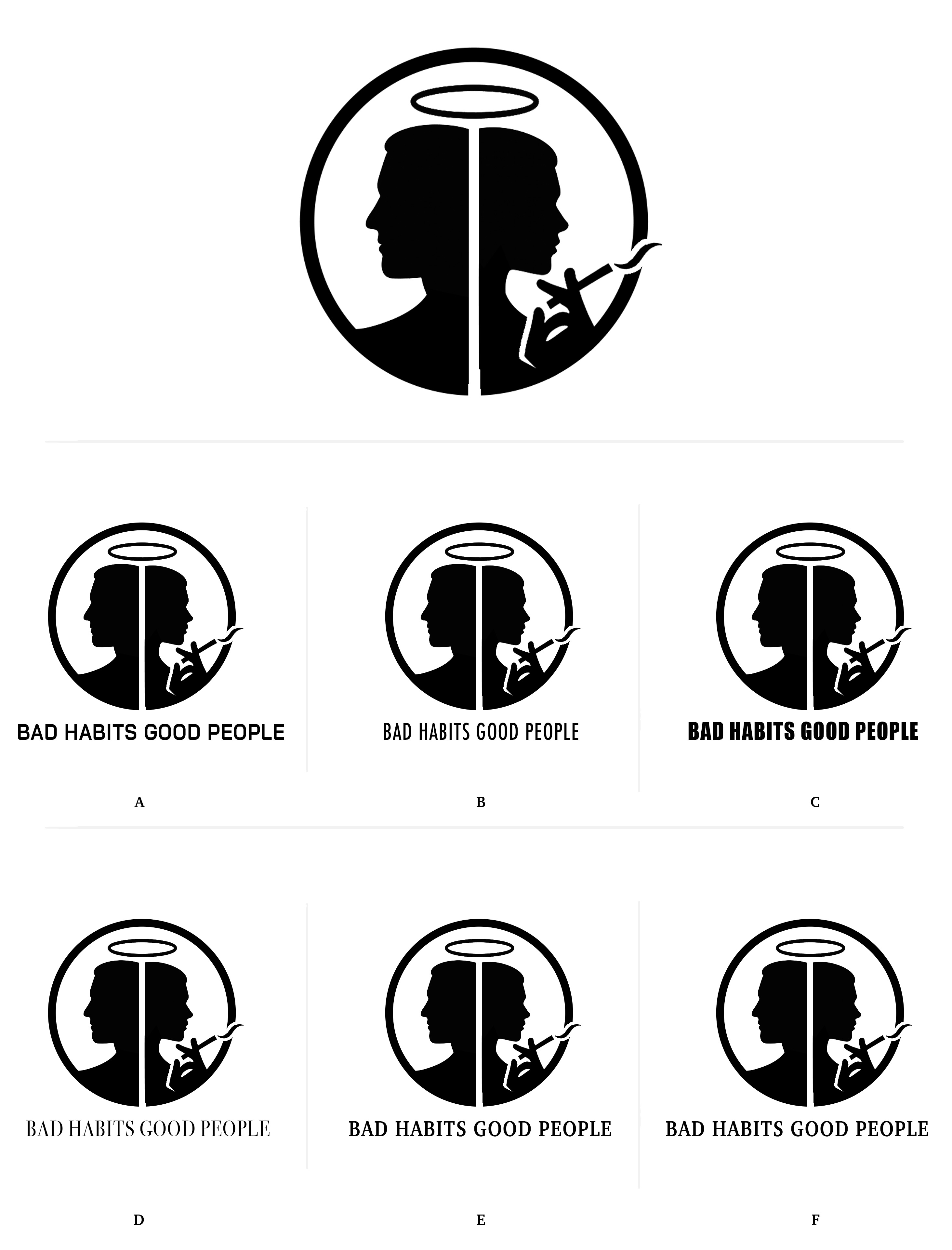 Typography exploration and black-and-white logo lockups showing multiple configurations.