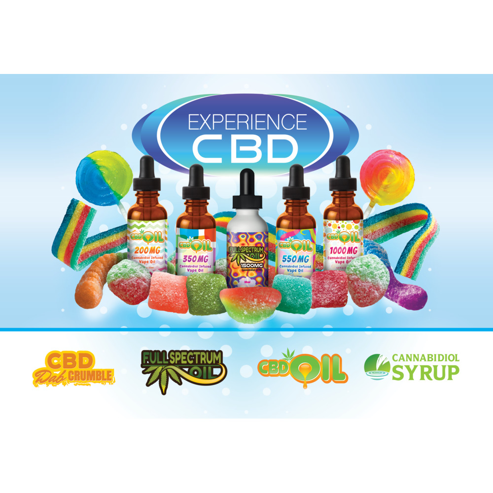 Experience CBD expo booth wall design, full artwork