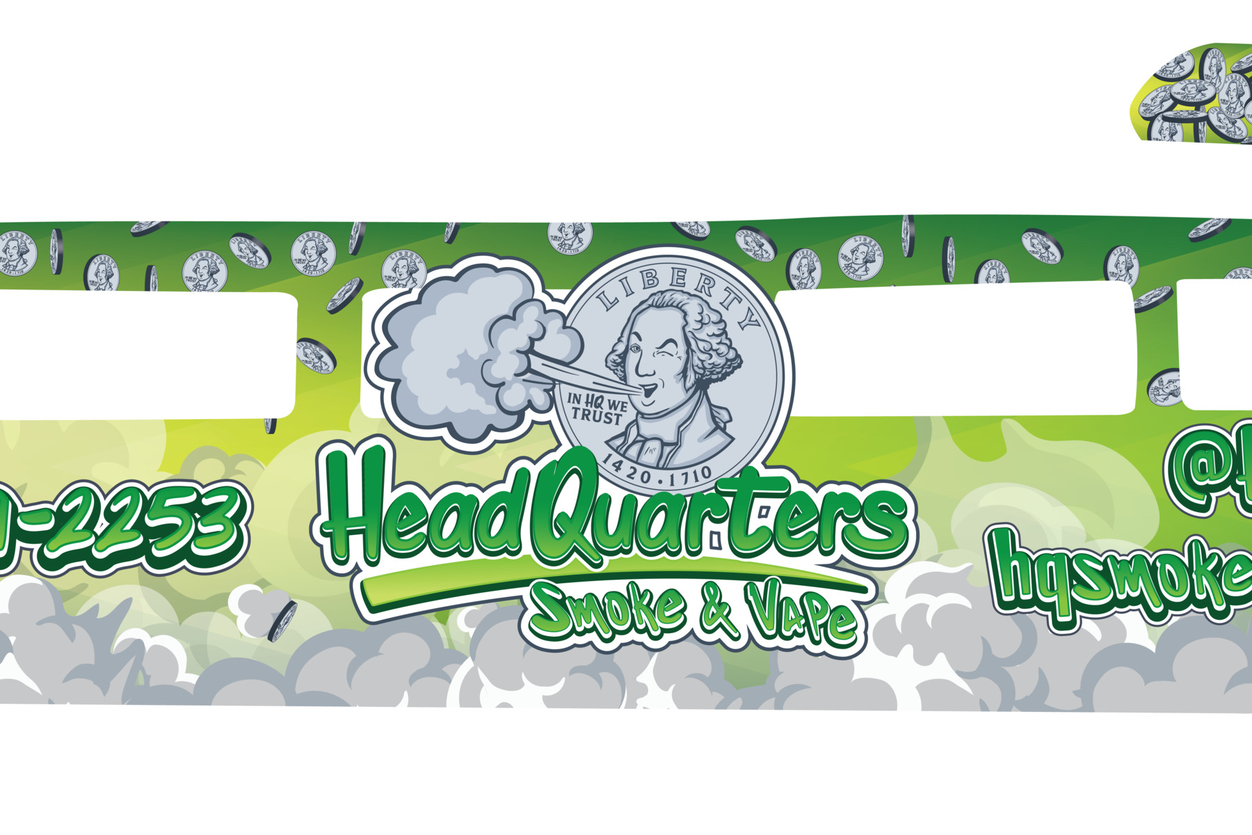 HQ Vehicle Wrap left side panel illustration artwork