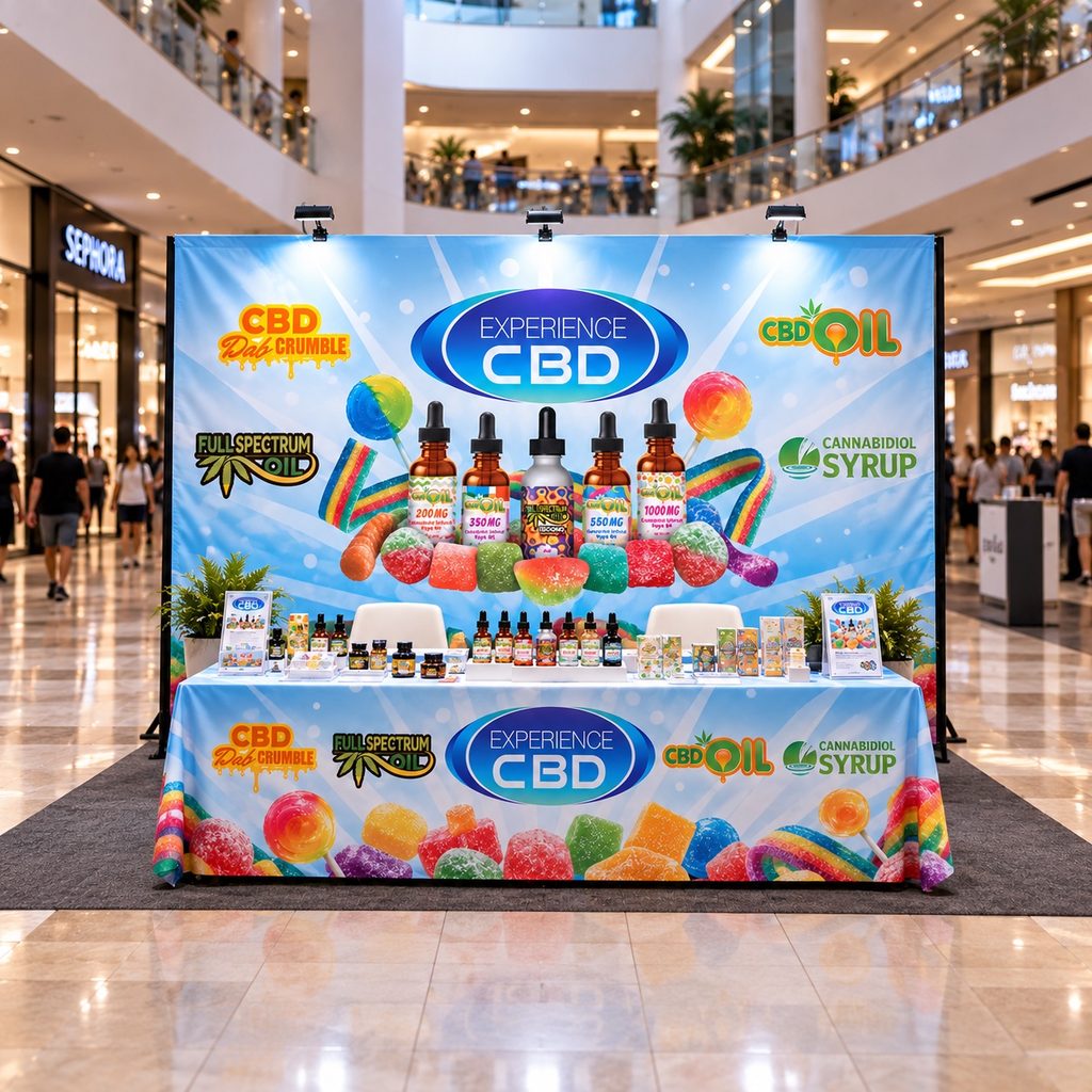 Experience CBD table banner graphics